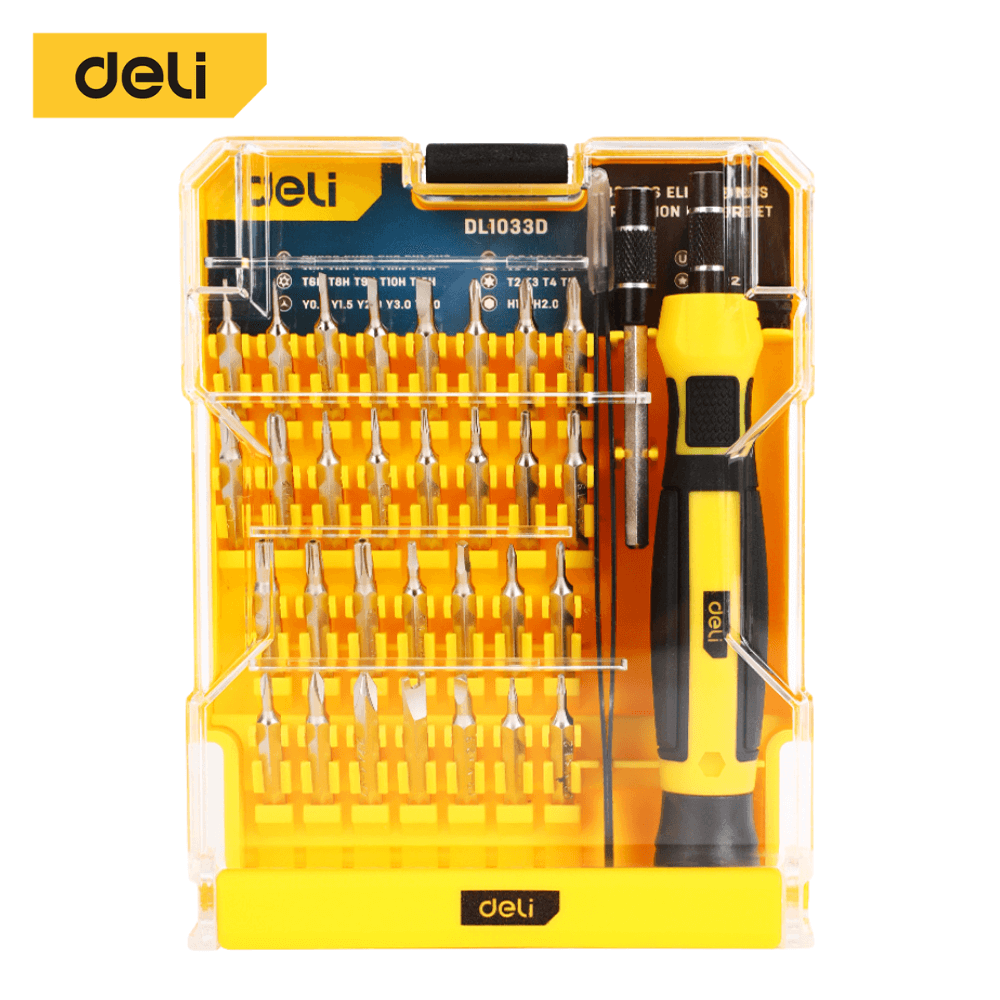 ชุดไขควงเปลี่ยนหัว DELI EDL1033D-YL-01 33ชิ้น